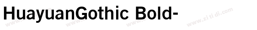 HuayuanGothic Bold字体转换